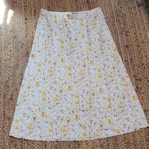 J. Crew silky floral skirt